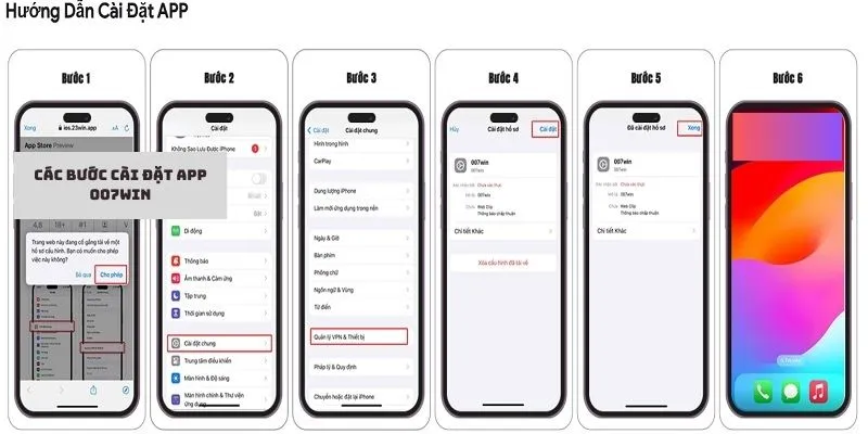 Làm theo hướng dẫn để quá trình tải 007win iOS và cài đặt thành công