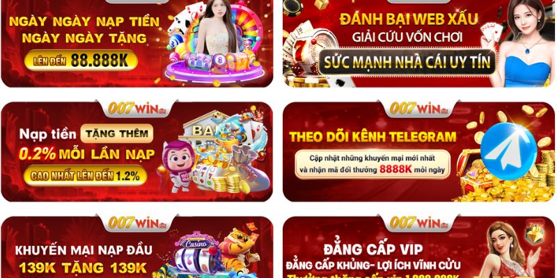 Tổng hợp khuyến mãi 007WIN hấp dẫn nhất